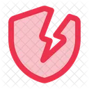Sin Proteccion Escudo Roto Sin Proteccion Icono