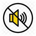 No Permitido Medios Silencio Icono