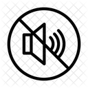 No Permitido Medios Silencio Icono