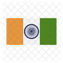 Bandeira Da India Bandeira Pais Ícone