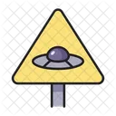 Sinal De Alerta De OVNI Sinal De Alerta Simbolo De Perigo Ícone
