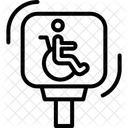 Sinal De Deficiente Simbolo De Cadeira De Rodas Entrada Acessivel Ícone