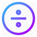 Circulo De Sinal De Divisao Ícone