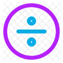 Circulo De Sinal De Divisao Ícone