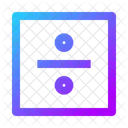 Sinal De Divisao Quadrado Ícone