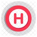 Sinal Do Hospital Simbolo Do Hospital Letra H Icon