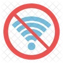 Sinal wi-fi desligado  Ícone