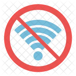 Sinal wi-fi desligado  Ícone