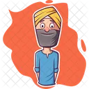Sincere Punjabi Man  Icon