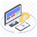 Sincronizacao Em Nuvem Armazenamento Em Nuvem Computacao Em Nuvem Ícone