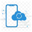 Sincronizacao De Nuvem Movel Nuvem Celular Ícone