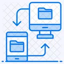 Sincronizacion De Datos Transferencia De Datos Transformacion De Datos Icono