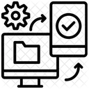 Sincronizacion De Datos Copia De Seguridad Restauracion De Datos Icono