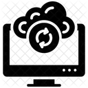 Sincronizacion En La Nube Sincronizacion De Datos Tecnologia En La Nube Icono