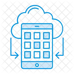 Sincronização na nuvem com dispositivos móveis  Ícone