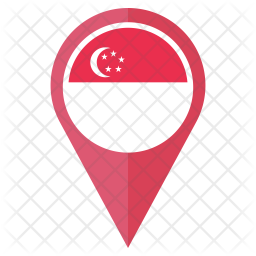 Singapore Flag Icon of Flat style  Available in SVG, PNG, EPS, AI