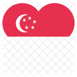 Singapore Flag Icon  Download in Flat Style