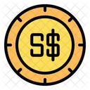 Singapore Dollar Money Currency Icon