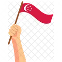 Singapore Hand Holding Nation Symbol Icon