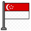 Singapur Landesflagge Flagge Symbol