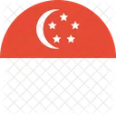 Singapur Flagge Welt Symbol