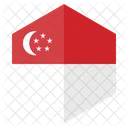 Singapura Bandeira Pais Ícone