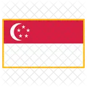 Singapura Bandeira Pais Ícone