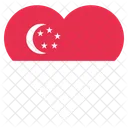 Singapura Bandeira Ícone