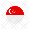 Singapura Bandeira Do Pais Bandeira Ícone