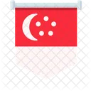 Singapura Bandeira Africa Do Sul Ícone