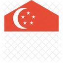 Singapura Bandeira Mundo Ícone