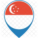 Singapura Bandeira Mundo Ícone