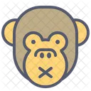 Singe Silencieux Icône