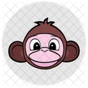 Singe Visage Avatar Icône