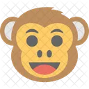 Singe Emoji Heureux Icône