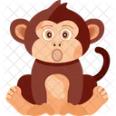 Singe Surpris Surpris Choque Icône
