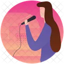 Female Singer Singing Artist Icon