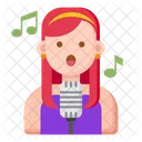 Singer Professions Woman Woman Icône