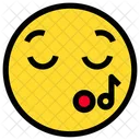 Music Note Singing Smiley Icon