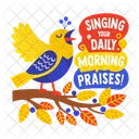 Singing Bird Music Melody Icon