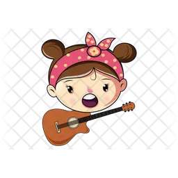 Singing Girl Emoji Icon