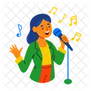 Singing Karaoking Hobby Icon