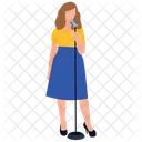 Female Singer Singing Artist Icon