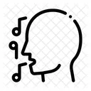 Man Silhouette Singing Icon