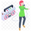 Singing  Icon