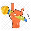 Happy Karaoke Mic Icon