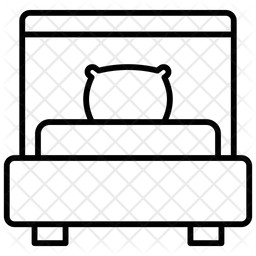 싱글 침대  아이콘