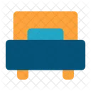 Single Bed Pillow Furniture Icon