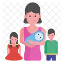 Single Parent Mother Parental Newborn Icon