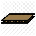 Corrugated Cardboard Fibreboard Singlewall Package Material Icon